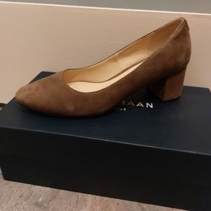 Cole Haan Claudine Suede Block Pumps NIB